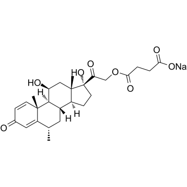 6α-Methylprednisolone 21-hemisuccinate sodium salt 化学構造