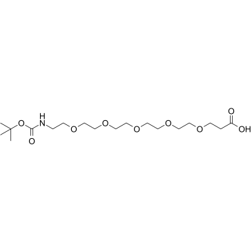 Boc-NH-PEG5-CH2CH2COOH 化学構造