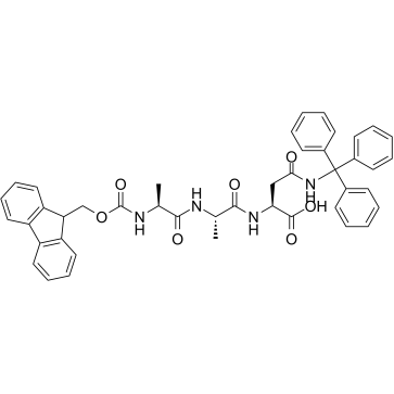 Fmoc-Ala-Ala-Asn(Trt)-OH 化学構造