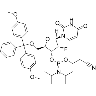 DMT-2′Fluoro-dU Phosphoramidite Chemical Structure