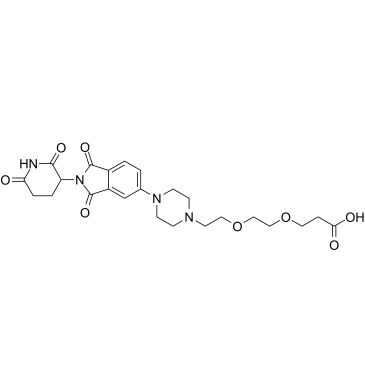 Thalidomide-Piperazine-PEG2-COOH Chemical Structure