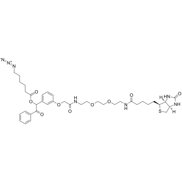 UV Cleavable Biotin-PEG2-Azide Chemical Structure