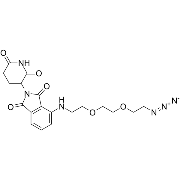 Pomalidomide 4’-PEG2-azide Chemische Struktur