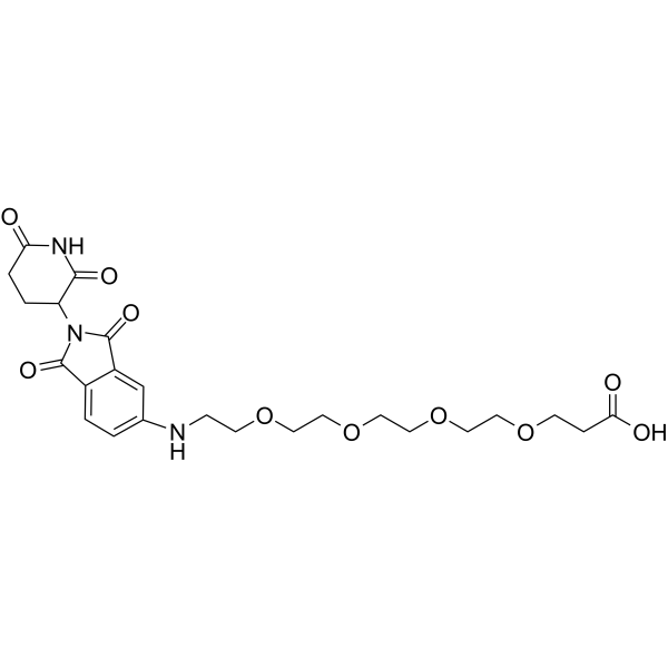 Thalidomide-NH-PEG4-COOH  Chemical Structure