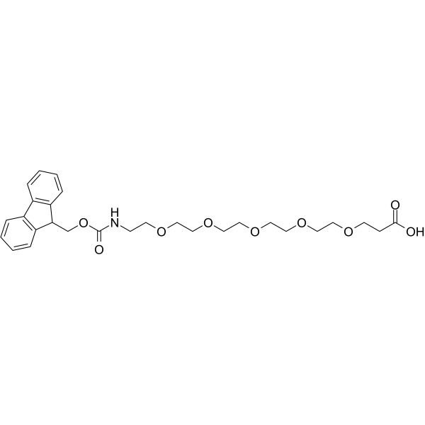 Fmoc-amino-PEG5-acid 化学構造