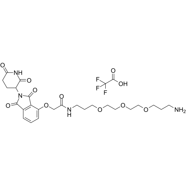 Thalidomide-O-amido-C3-PEG3-C1-NH2 Chemical Structure