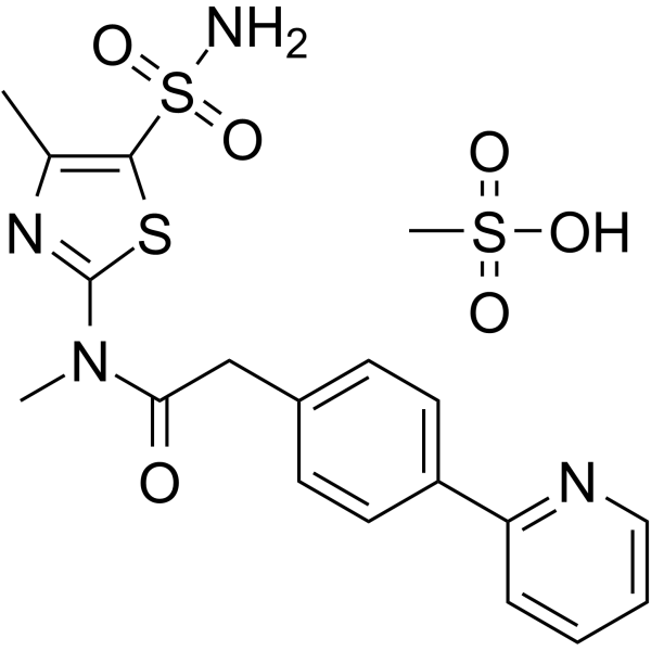 Pritelivir mesylate التركيب الكيميائي