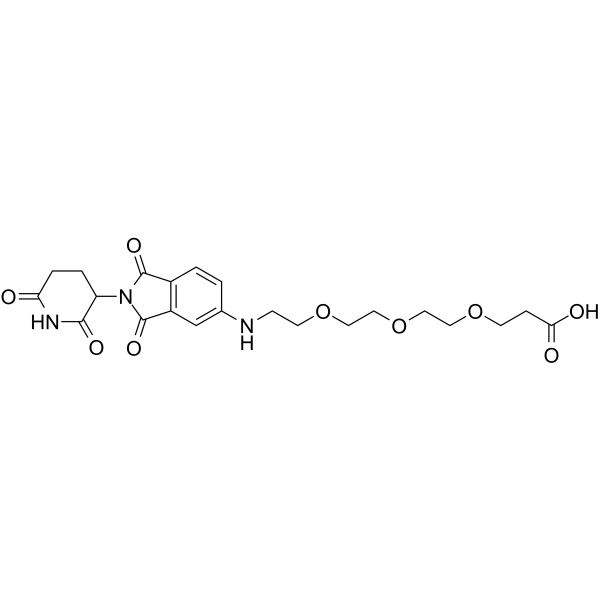 Thalidomide-NH-PEG3-COOH  Chemical Structure