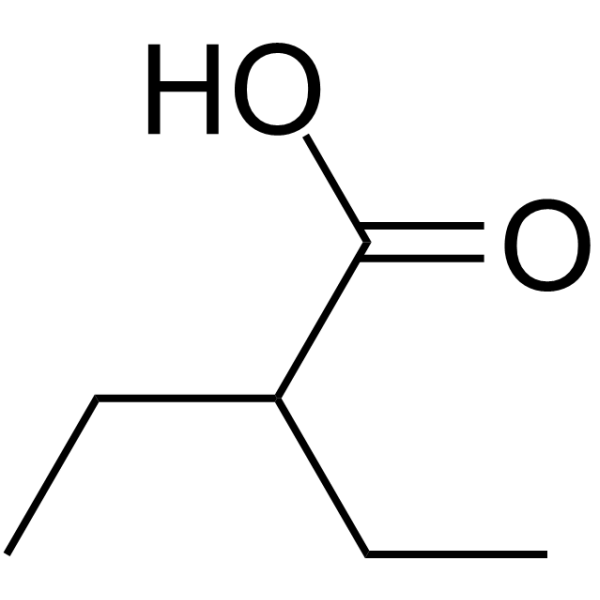 2-Ethylbutyric acid 化学構造