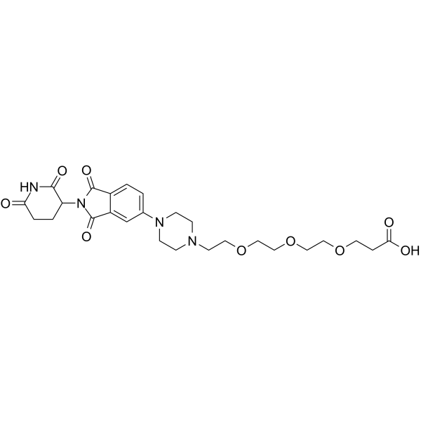 Thalidomide-Piperazine-PEG3-COOH  Chemical Structure