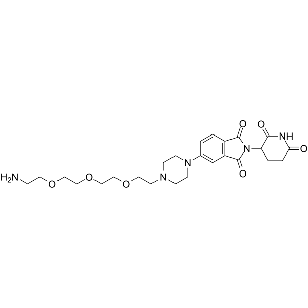 Thalidomide-Piperazine-PEG3-NH2  Chemical Structure