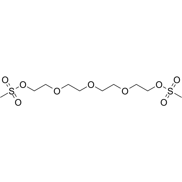 Ms-PEG4-Ms 化学構造