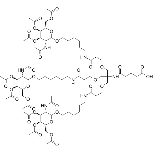 Tri(TLR4-IN-C34-C2-amide-PEG1)-amide-C3-COOH Chemische Struktur