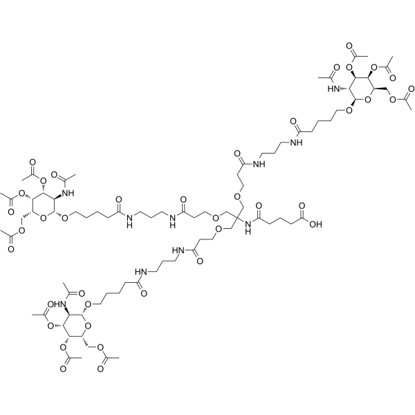 Tri(TLR4-IN-C34-C2-amide-C3-amide-PEG1)-amide-C3-COOH Chemische Struktur