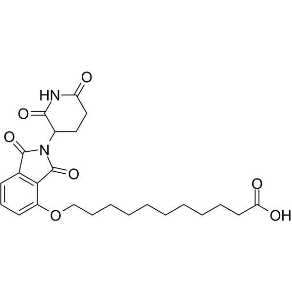 Thalidomide-4-O-C10-COOH Chemische Struktur