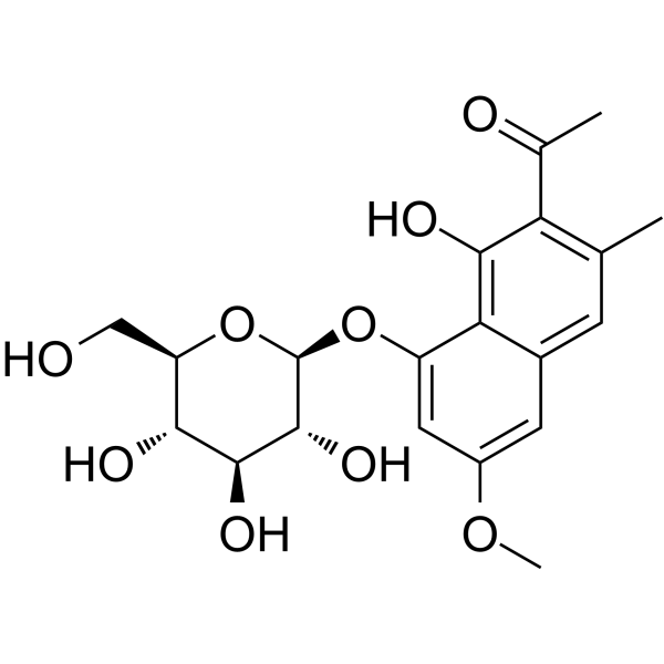 Torachrysone-8-O-b-D-glucoside التركيب الكيميائي