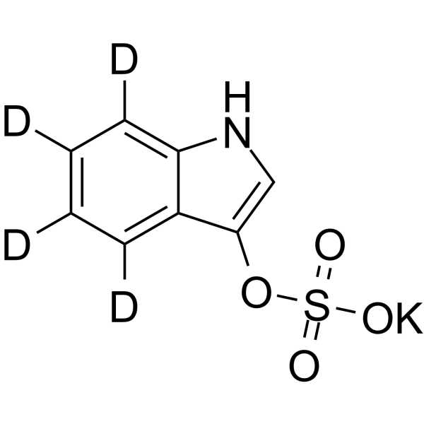 Potassium 1H-indol-3-yl sulfate-d4 potassium Chemische Struktur