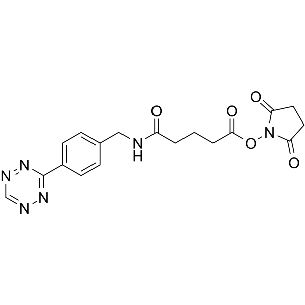 Tetrazine-Ph-NHCO-C3-NHS ester التركيب الكيميائي