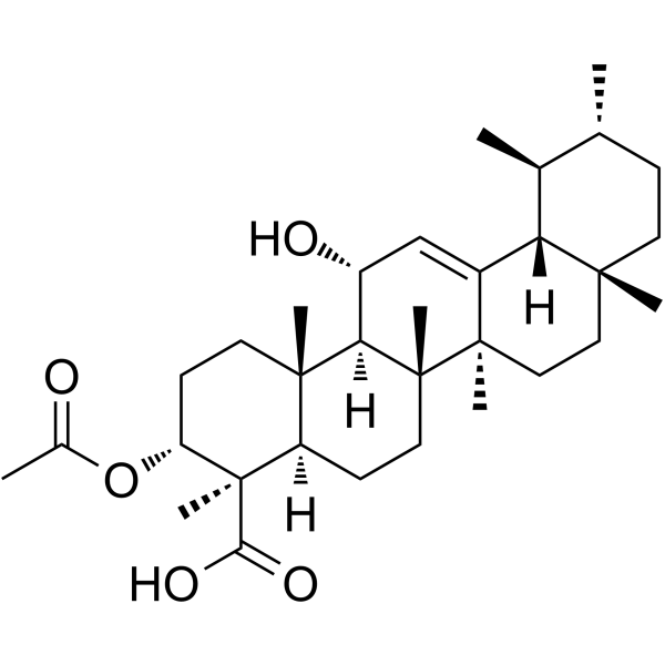 3-O-Acetyl-11-hydroxy-beta-boswellic acid  Chemical Structure