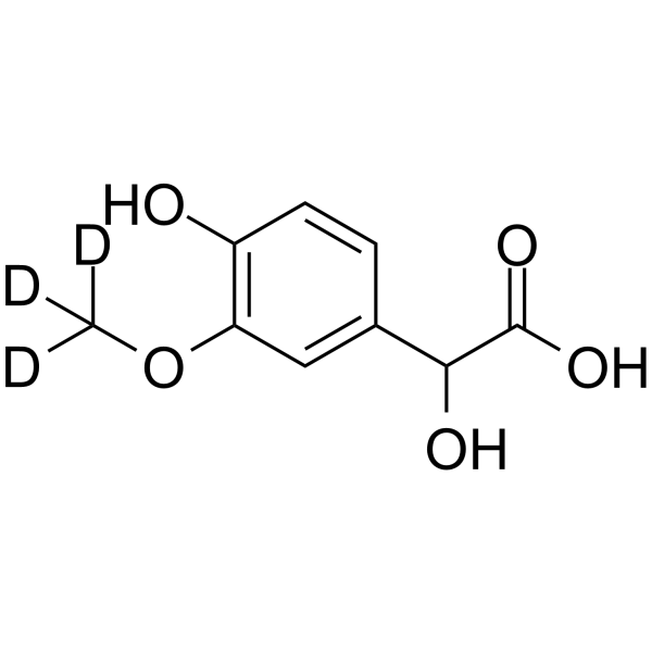 Vanillylmandelic acid-d3 化学構造