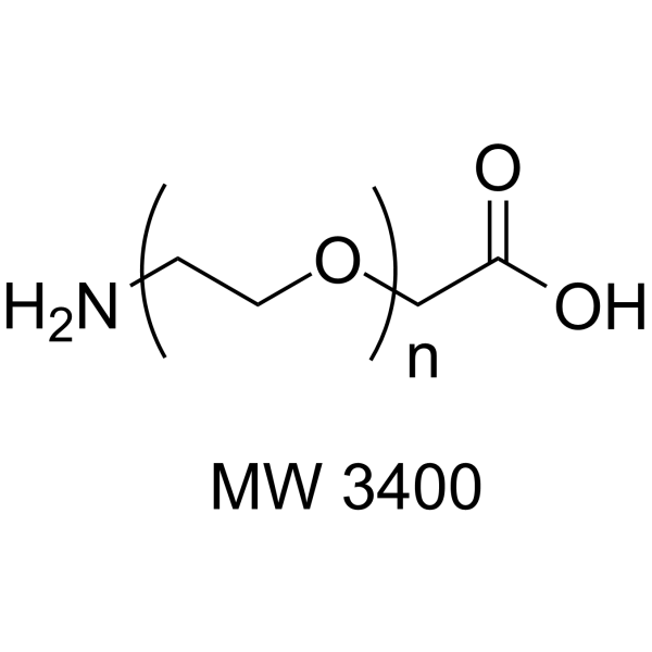 Amine-PEG-CH2COOH (MW 3400) 化学構造