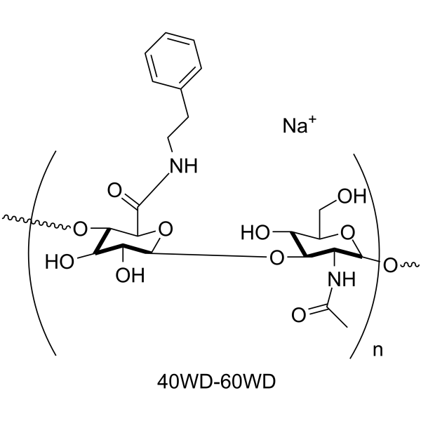 Sodium phenyl ethylamido hyaluronate (30% substitution) Chemical Structure