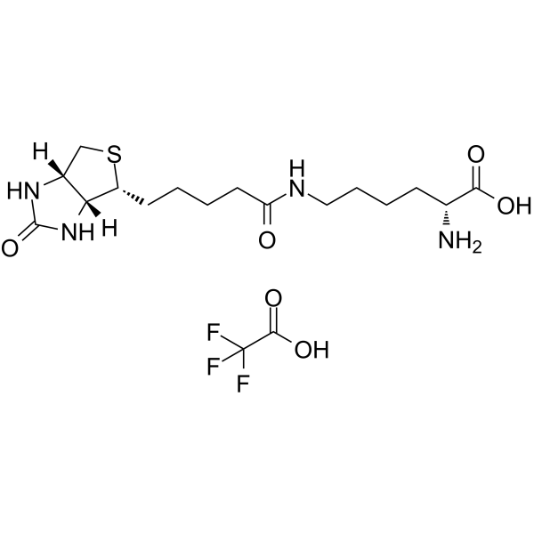 Biotinylated-D-lysine TFA 化学構造