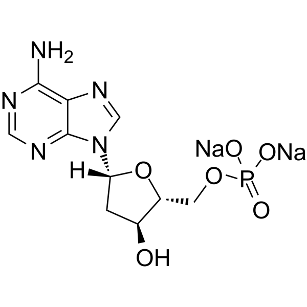 2′-Deoxyadenosine 5′-monophosphate disodium  Chemical Structure
