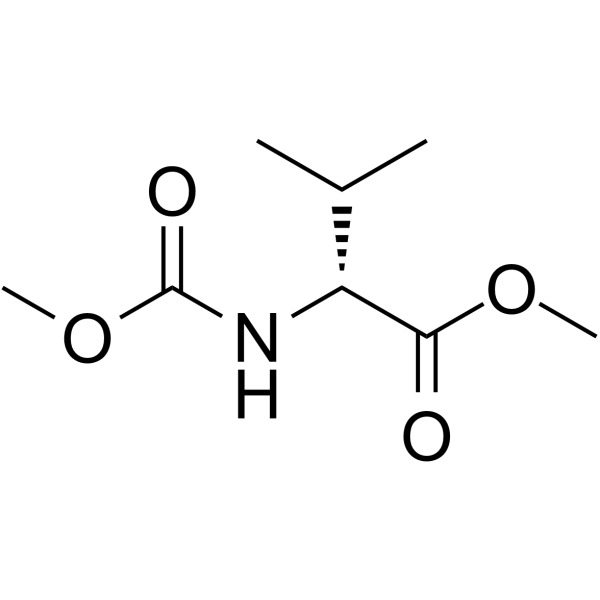 N-(Methoxycarbonyl)-D-valine methyl ester Chemische Struktur