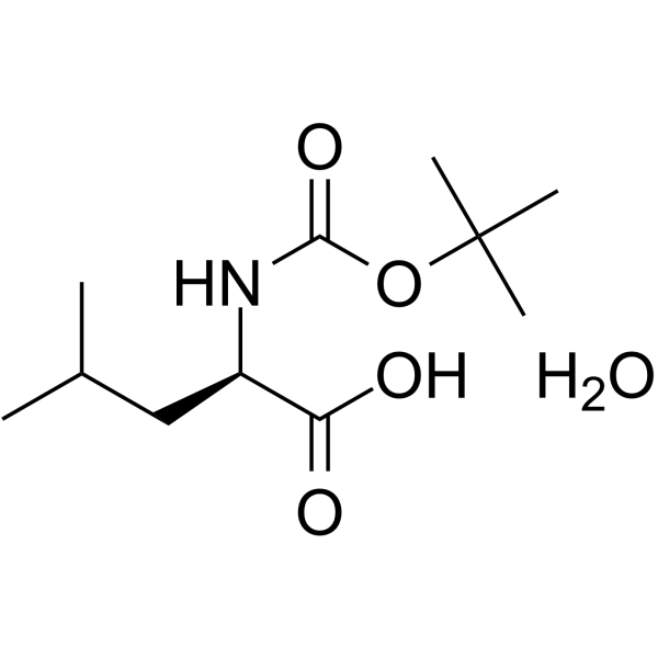 Boc-D-Leucine monohydrate 化学構造