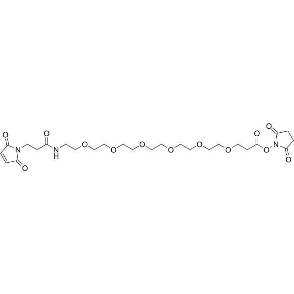 Mal-amido-PEG6-NHS ester التركيب الكيميائي