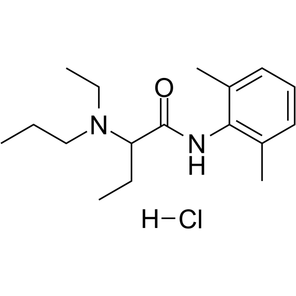 Etidocaine hydrochloride Chemische Struktur