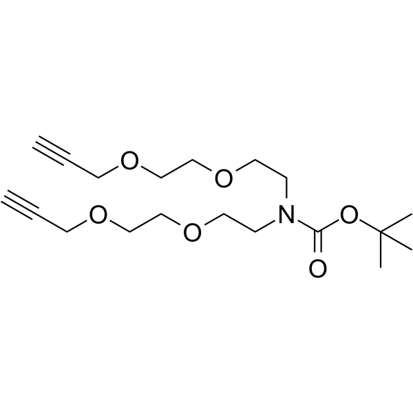 N-Boc-N-bis(PEG2-propargyl) Chemical Structure