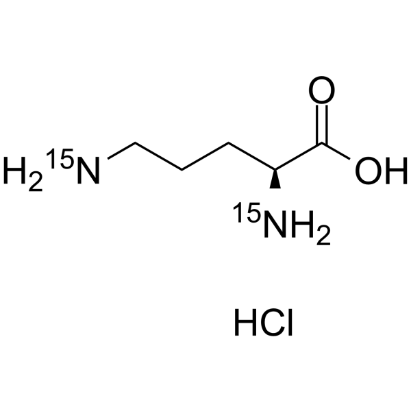 L-Ornithine-15N2 hydrochloride Chemische Struktur