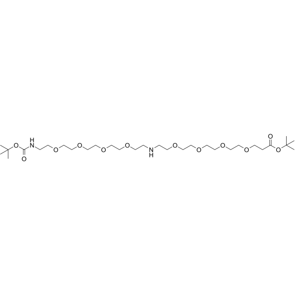 N-(Boc-PEG4)-NH-PEG4-NH-Boc Chemical Structure