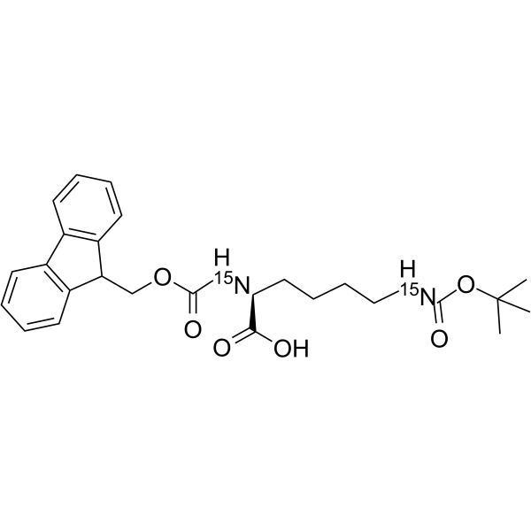 Fmoc-L-Lys (Boc)-OH-15N2 化学構造