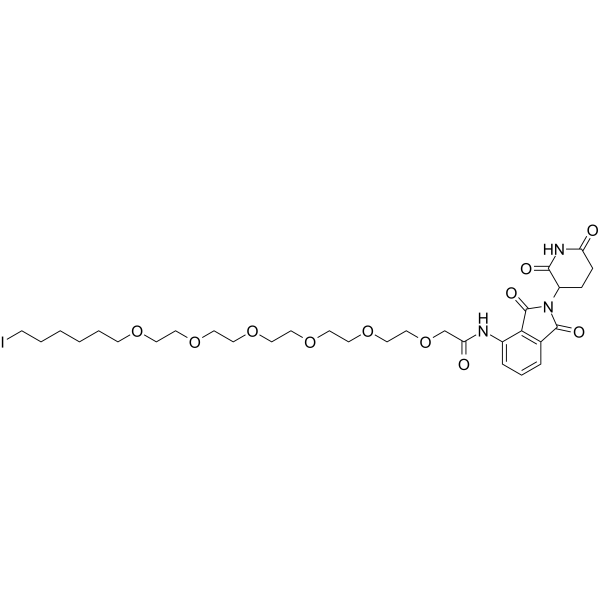 Pomalidomide-PEG6-butyl iodide Chemical Structure