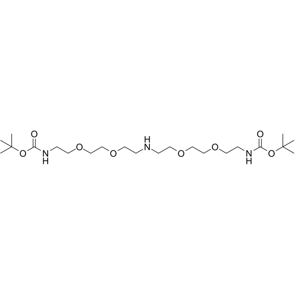 NH-bis(C2-PEG2-NH-Boc) Chemische Struktur