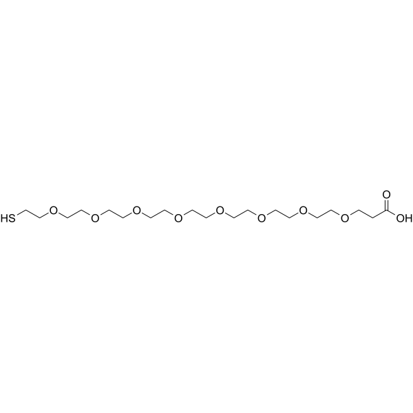 Thiol-PEG8-acid التركيب الكيميائي