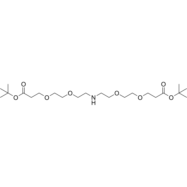 NH-bis(PEG2-C2-Boc) Chemical Structure