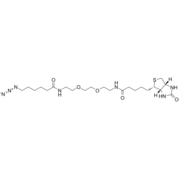 Biotin-PEG2-C6-azide 化学構造