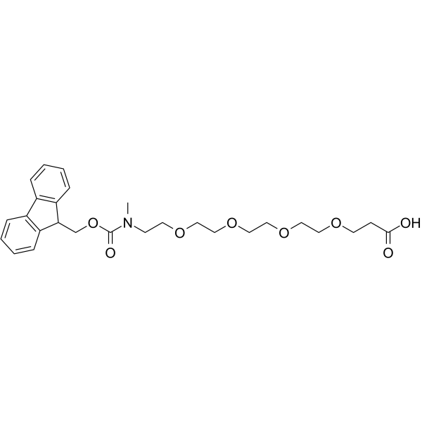 Fmoc-NMe-PEG4-C2-acid 化学構造