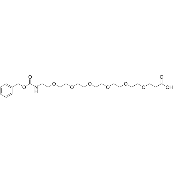 Cbz-NH-PEG6-C2-acid 化学構造