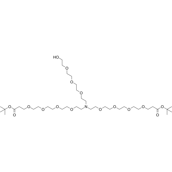 N-(Hydroxy-PEG3)-N-bis(PEG4-Boc) Chemische Struktur