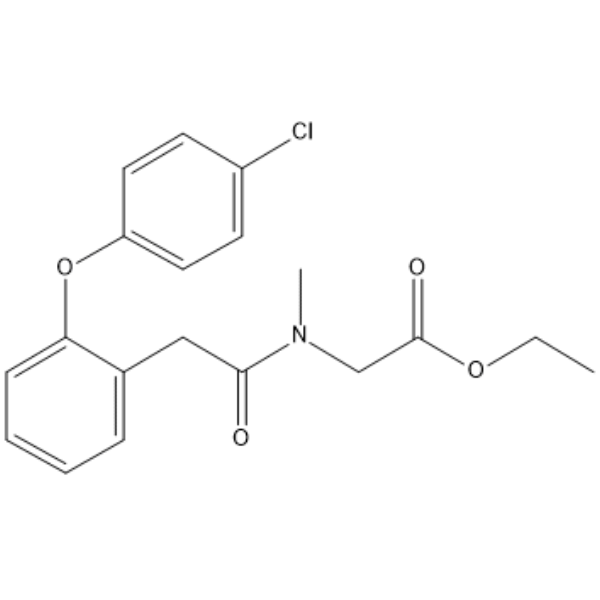 Ethyl 2-(2-(2-(4-chlorophenoxy)phenyl)-N-methylacetamido)acetate Chemical Structure