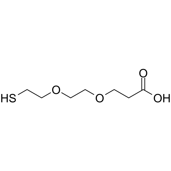 Thiol-PEG2-acid 化学構造