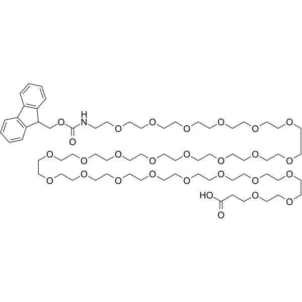 Fmoc-N-PEG24-acid 化学構造