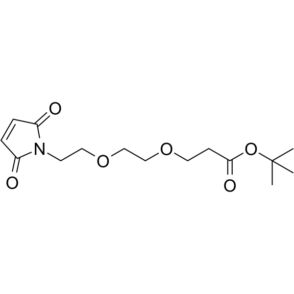 Mal-PEG2-C2-Boc 化学構造