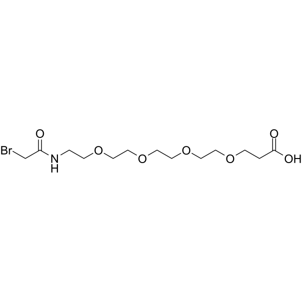 Bromoacetamido-PEG4-acid Chemical Structure