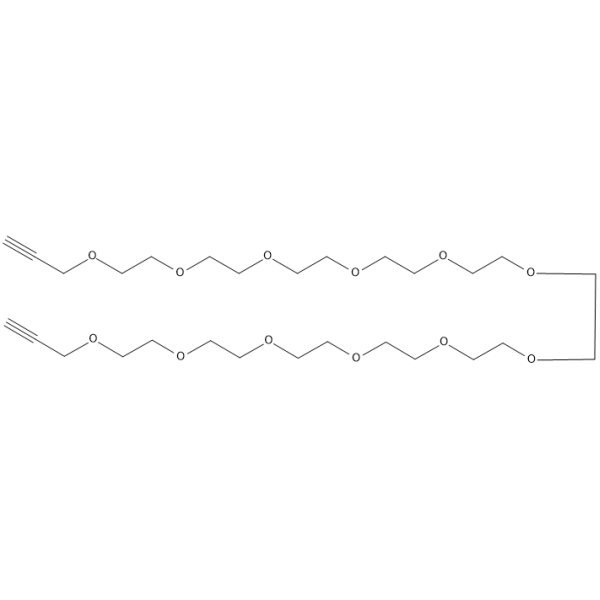 Bis-propargyl-PEG11 Chemical Structure